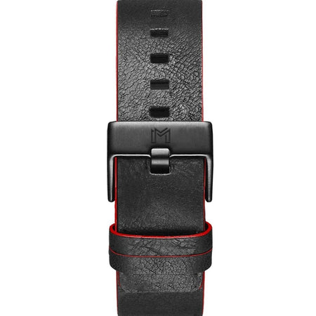 Titanium Strap / Red & Black Leather - minimalistae