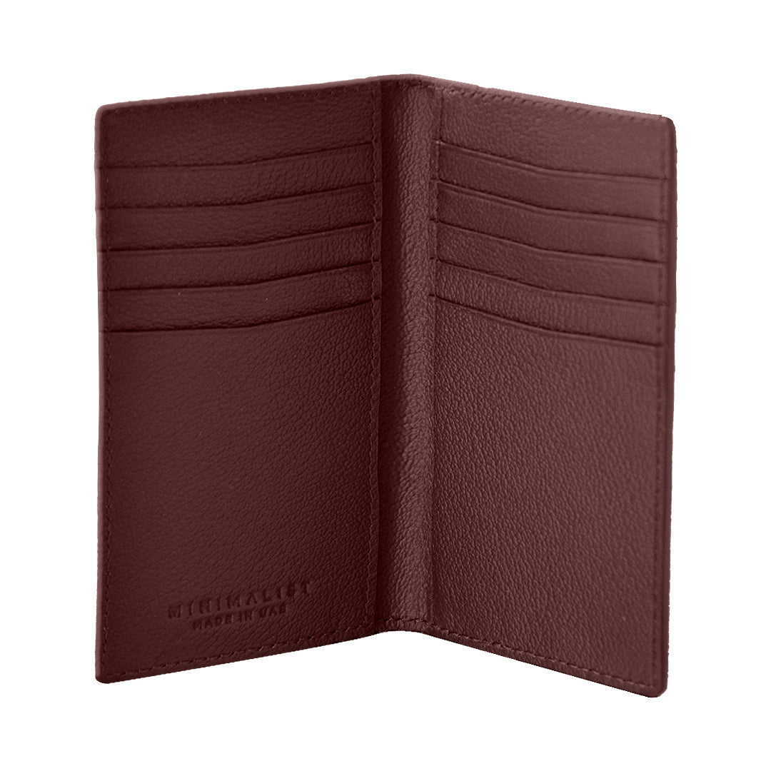 Camel Leather Burgundy / Silver