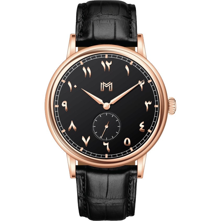 Rose Gold / Black Leather - minimalistae