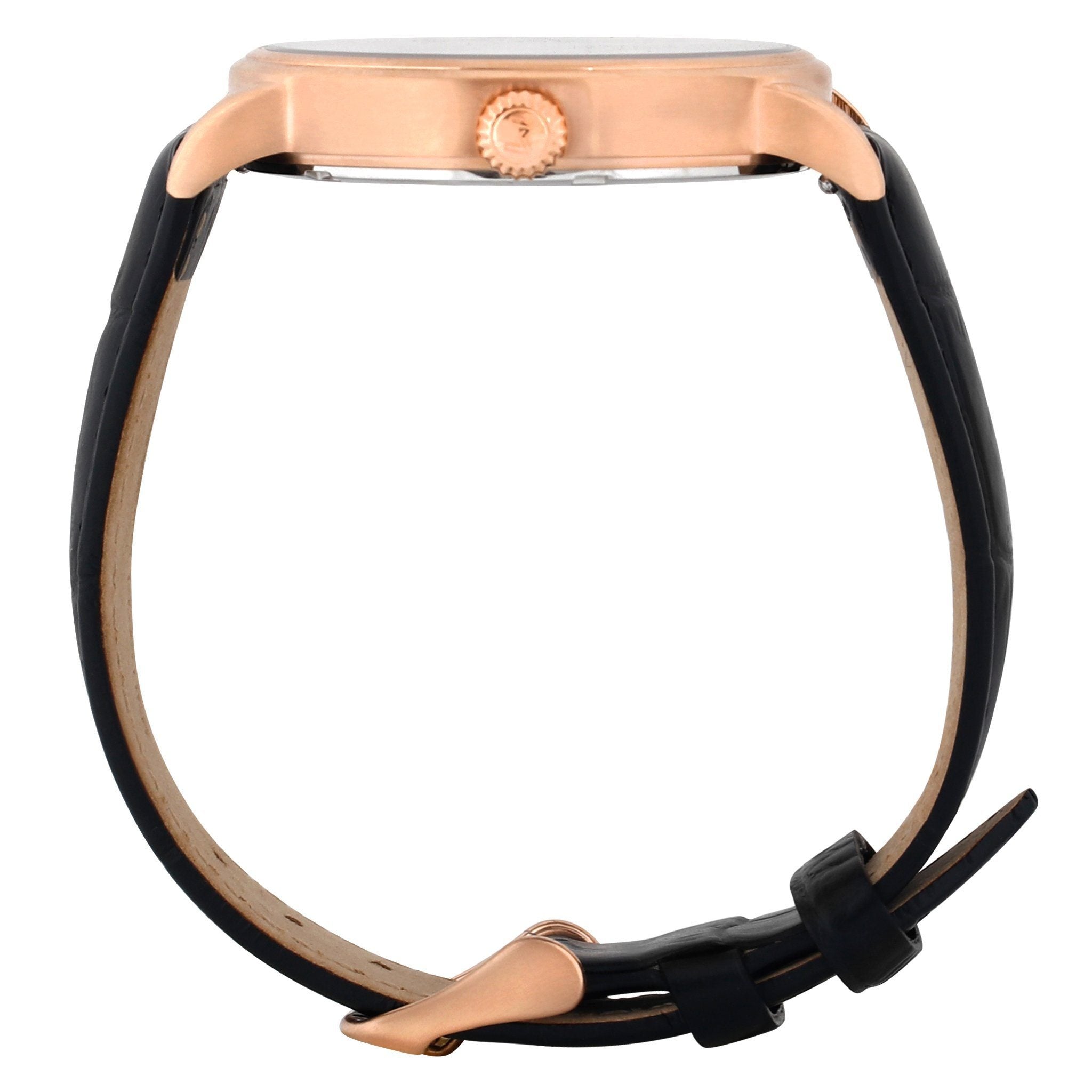 Rose Gold / Black Leather - minimalistae